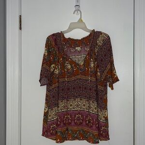 Kori America shirt - top- size large- multi color